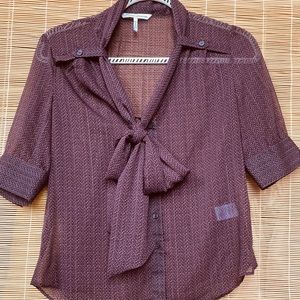 French Connection Bow Tie Blouse